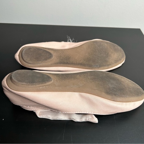 Bold in Ballerina  by atmosphere Pink Ballet Flats with Ankle Ribbon Wrap Size 5 - Picture 6 of 10